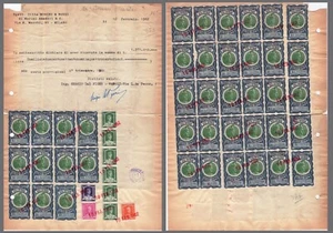 GF0378 Documenti: Ricevuta Milano 1962 con alta affrancatura marche IGE - Bild 1 von 1