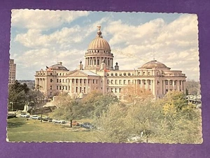State Capitol Jackson MS Postcard A Deep South Card Hubert A Lowman Photo - Picture 1 of 2