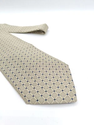 🇺🇲 Corbata de seda a cuadros de peltre Robert Talbott para hombre hecha en EE. UU. 56x4  Foto 1 de 4