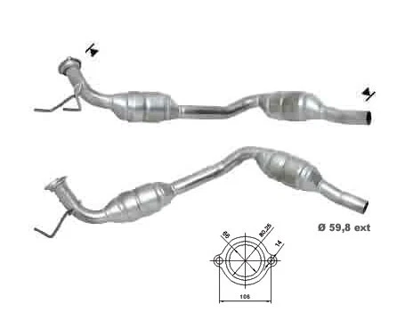 CATALIZZATORE PER MERCEDES V220 TD CDi 2148 cc 90 Kw/122 cv 611890 W638 DAL 10/0 - Imagen 1 de 1