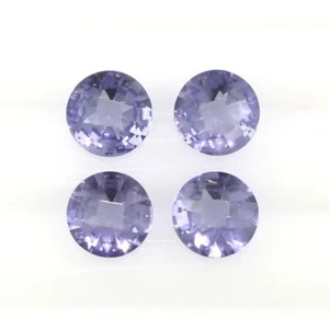 SIMULATED TANZANITE 6 MM ROUND CUT CHECKERBOARD TOP F-4138 - Picture 1 of 1