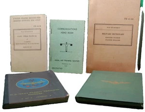 WWII Military lot 5 book Flight US Navy Training Manual #2 Field Spanish pilot - Picture 1 of 6