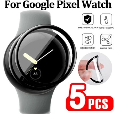 For Google Pixel Watch Full Coverage 3D Curved Transparent Screen Protector Film - Image 1 of 4