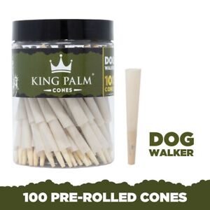 King Palm Dog Walker Cones Holds 0.5 Gram 100 Pack Pre Rolled Natural Cones
