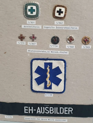 9 x distintivo donazione di sangue argento 935 oro 333 25 x immagini EHA assi... - Immagine 1 di 4