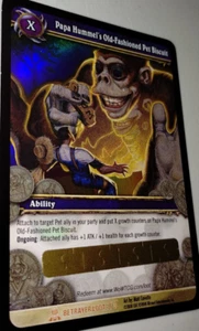 World of Warcraft TCG Unscratched Papa Hummel's Old-Fashioned Pet Biscuit Card - Picture 1 of 3