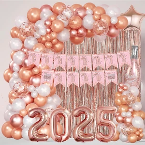 Graduation Party Decorations 2025 Rose Gold Graduation Decorations Include Pearl - Picture 1 of 12