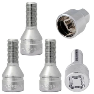 Viti di sicurezza ruote M12 x 1,25 cinghia conica 60° cerchi in alluminio viti e chiavi - Foto 1 di 2