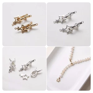 1pcs Gold/Silver Star Lobster Claw Clasp,Bracelet Necklace End Connector Clasp - Picture 1 of 9