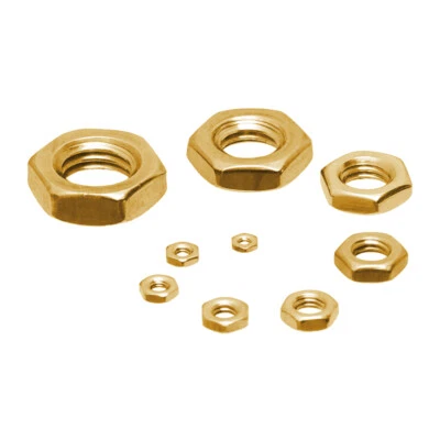 Sechskantmuttern niedrig flach DIN 439 Edelstahl Messing Verzinkt V2A A2 ISO4035 - Bild 1 von 4