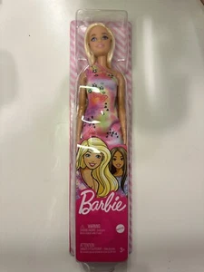 Barbie Doll 12" Blonde Figure Tie Dye Dress Mattel Figurine - Picture 1 of 3