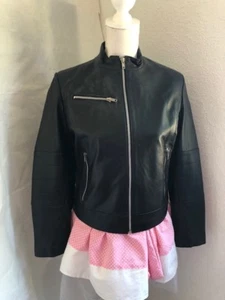 CHAQUETA MUJER MUJER CUERO NEGRA TALLA 10 Mediana - Imagen 1 de 4