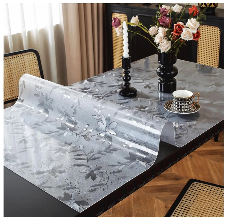 Mophorn Protector De Mesa Transparente, Rectangular De 18" X 36", Mantel De Plástico PVC De 1,5