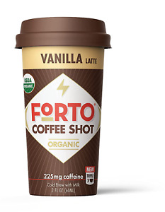 FORTO Coffee Shots - Vanilla Latte, Ready-to-Drink on the go, Cold Brew Coffee S