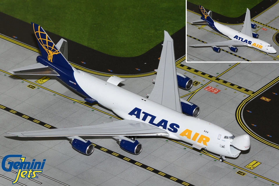 GeminiJets 1 400 Atlas Air Boeing 747-8F Interactive Series GJGTI2206 IN STOCK