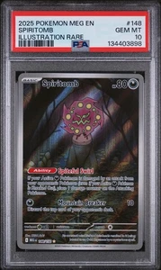 PSA 10! POKEMON MEG EN-MEGA EVOLUTION #148/132 2025 ILUSTRACIÓN SPIRITOMB RARO - Imagen 1 de 2