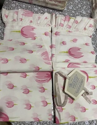 Wamsutta Christian Dior Nuevo 2 piezas Estuches King Mezcla Algodón Volantes Foto 1 de 4