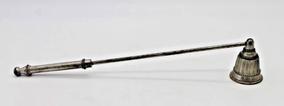 Vintage Silverplated Candle Snuffer with Hinged Head 12" - Image 1 of 4