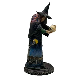 JIM SHORE WITCH "FULL MOON FRIGHT" 2009 HALLOWEEN TESCHIO IN PENSIONE - Foto 1 di 6
