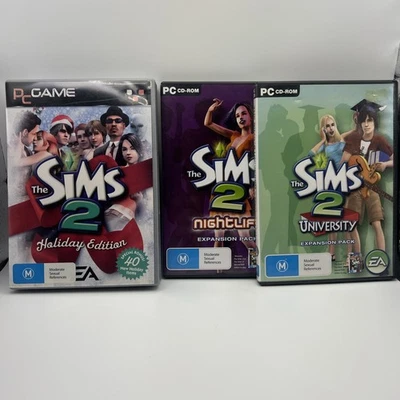 The Sims 2 Holiday Edition PC game 2005  + 2 Expansions - PC - Free Posage - Image 1 of 4