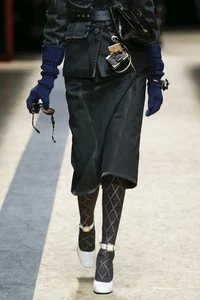 PRADA F/W 2016 RUNWAY Black Faded Denim Lace-Up Back Jeans Hose IT40/US6 Neu mit Etikett - Bild 1 von 12