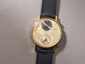 Catena Swiss Dual Time World Map Manual Wind - Picture 1 of 4