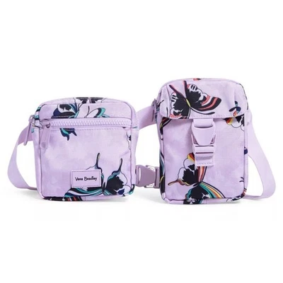 NEW Vera Bradley Convertible Belt Sling Crossbody Bag Lavender Butterfly NIP - Image 1 of 4