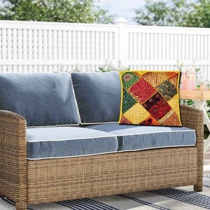30" MULTICOLORED HUGE INDIAN DÉCOR VINTAGE SARI FLOOR THROW CUSHION PILLOW COVER - Picture 1 of 10