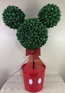 3' Disney Mickey Lighted Topiary Tree White Light Gemmy - Picture 1 of 10