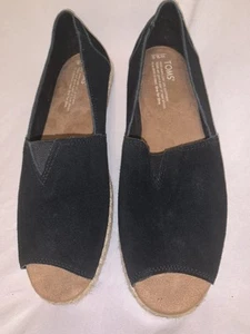toms zapatos mujer talla 9.5 alpargatas puntera abierta - Imagen 1 de 5