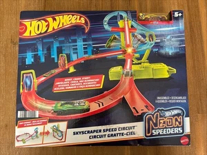 HOT WHEELS NEON SPEEDERS🔆SKYSCRAPER SPEED CIRCUIT MATTEL NIB - Bild 1 von 7