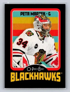 2024-25 O-Pee-Chee #204 Petr Mrazek Retro Black Border 013/100-Blackhawks - Picture 1 of 2