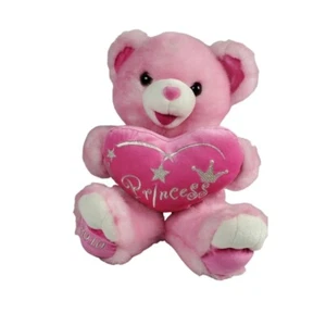 Dan Dee Teddy Bear Plush Pink Princess Heart Pillow Valentines Day Love 2010 - Bild 1 von 12