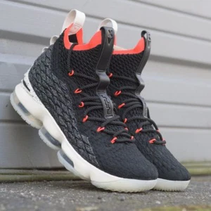 Nike LeBron 15 XV Black Sail Bright Crimson Size 7.5. AQ2363-002 - Picture 1 of 3