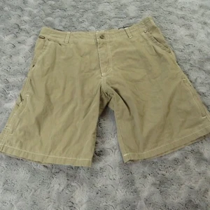 Pantaloncini Kuhl da uomo 38 verdi escursionismo vintage tintura patina cargo da viaggio - Foto 1 di 9
