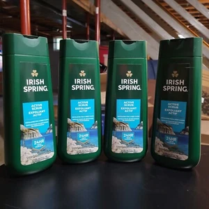 PACK OF 4-Irish Spring ACTIVE SCRUB Moisturizing Face + Body Wash, 20 oz - Picture 1 of 2