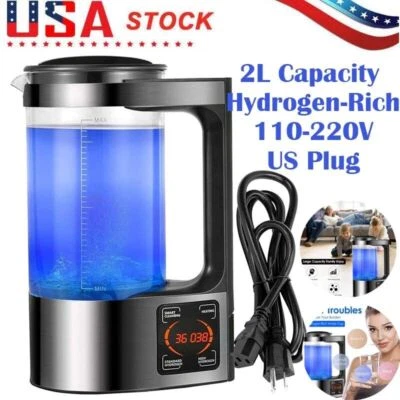 2L Hydrogen Water Kettle Machine Rich Alkaline Water Machine Generator Large US - Image 1 of 4