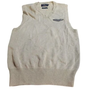 Ralph Lauren RRL Collection Men's Cotton V-Neck Sweater Vest, Cream, Med. - Picture 1 of 4