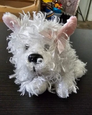 Ganz Webkinz Lil' Kinz Curly White Terrier puppy dog - Image 1 of 4