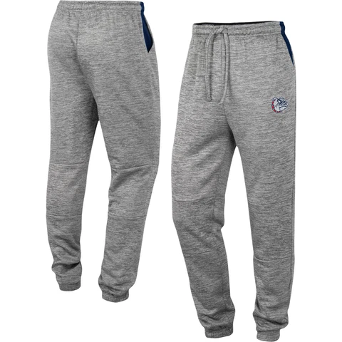 Men's Colosseum Gray Gonzaga Bulldogs Worlds to Conquer Sweatpants Cover