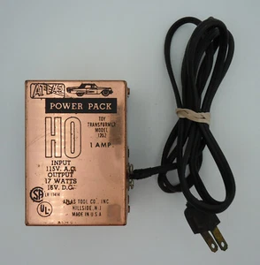 ATLAS 16 VOLT COPPER POWER PACK HO TOY TRANSFORMER ~ TESTED @ 15.9V AURORA TJET - Picture 1 of 2