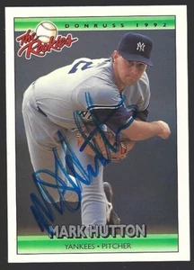 1992 Donruss The Rookies Baseball #58 Mark Hutton IP autograph signed card - Picture 1 of 1