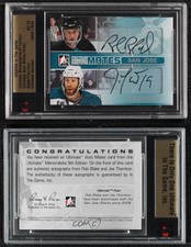 2008 ITG Ultimate Memorabilia 9th Edition Silver /24 Rob Blake Joe Thornton Auto