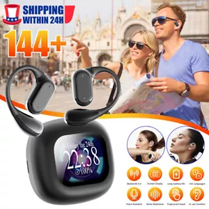 Translator Earbuds 145 Languages Real Time Online OffLine Translation Earphones - Photo 1 sur 22
