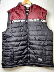 NWT Ecko Unlimited Men’s 3XL Puffer Vest With Hood Black/ Red - Picture 1 of 8