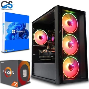 Schneller Gaming PC AMD Ryzen 7 7800X3D / 32GB DDR5 RAM / 1TB SSD / Windows 11 WLAN - Bild 1 von 9