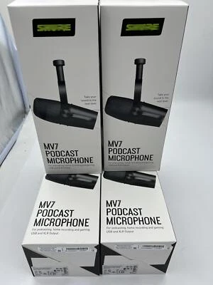 1X New Shure MV7 Dynamic Podcast XLR Microphone with Voice Isolation, Black - Image 1 of 4