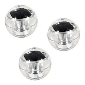 3x LED Schwimmkugel Solarbeleuchtung Farbwechsel Solarlampe Teichbeleuchtung Set - Bild 1 von 4