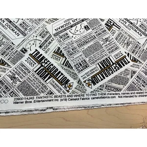 Harry Potter Wizarding Fantastic Beasts Camelot Fabrics by the Yard BTY Cotton - Picture 1 of 3