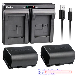 Kastar Battery Dual Charger for JVC BN-VG107 JVC Everio GZ-MS215SEU GZ-MS216AEU - Picture 1 of 11